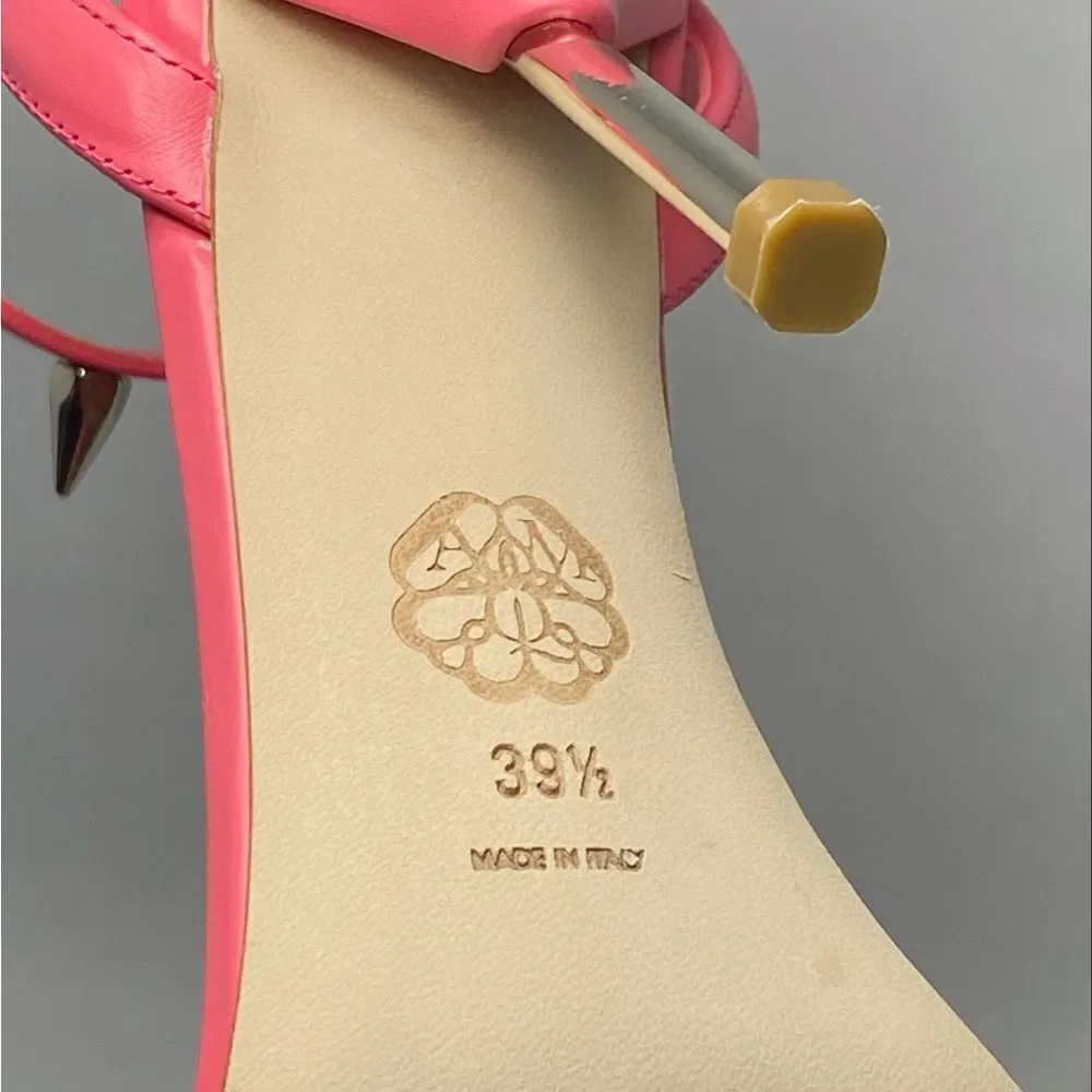 Alexander McQueen Punk Stud Leather Ankle-Strap Sandals size 39.5